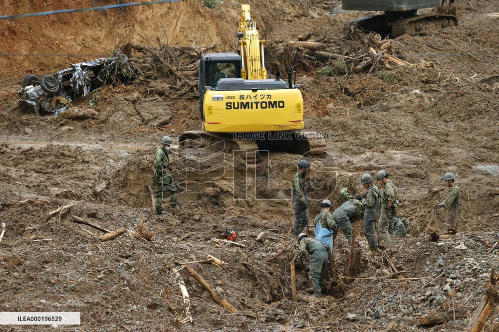 Aftermath of torrential rain in southwestern Japan