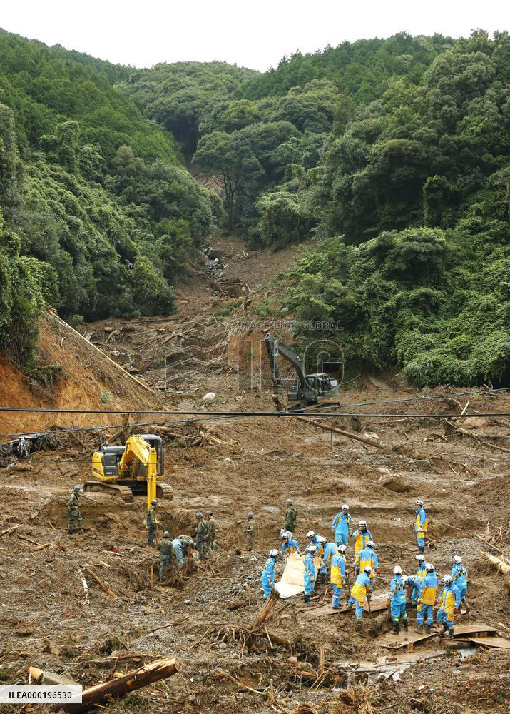 Aftermath of torrential rain in southwestern Japan