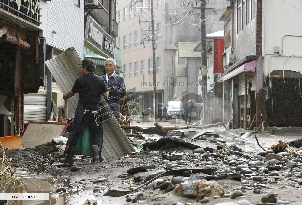 Aftermath of torrential rain in southwestern Japan