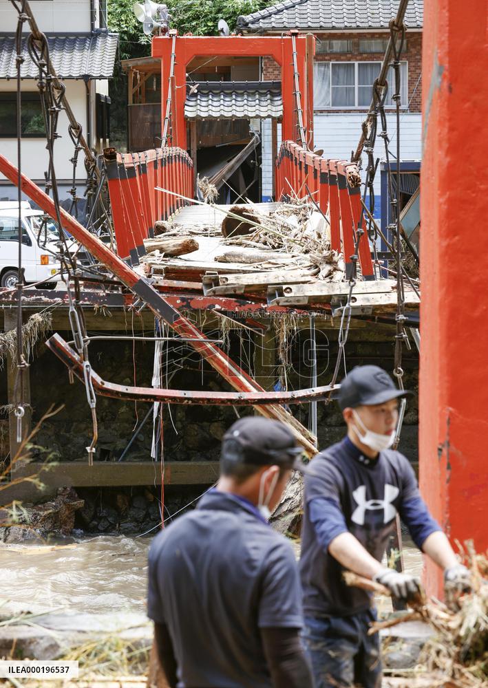 Aftermath of torrential rain in southwestern Japan