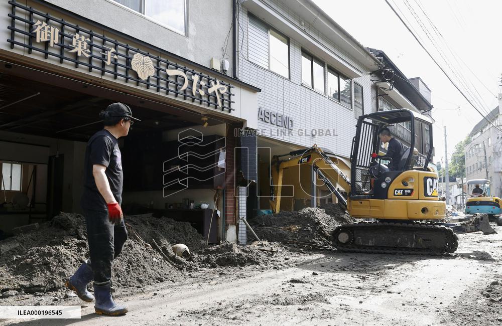 Aftermath of torrential rain in southwestern Japan