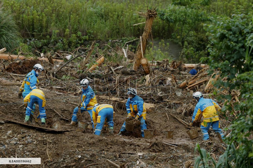 Aftermath of torrential rain in southwestern Japan