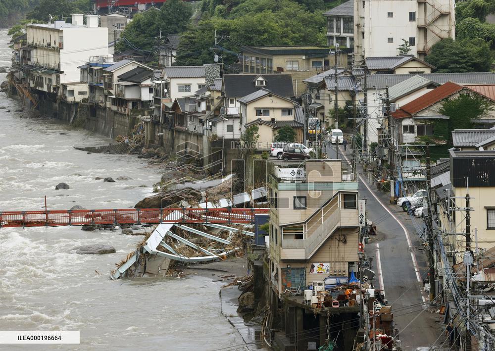 Aftermath of torrential rain in southwestern Japan