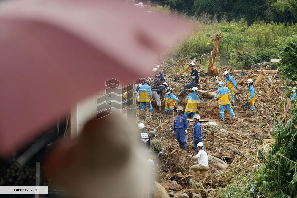 Aftermath of torrential rain in southwestern Japan