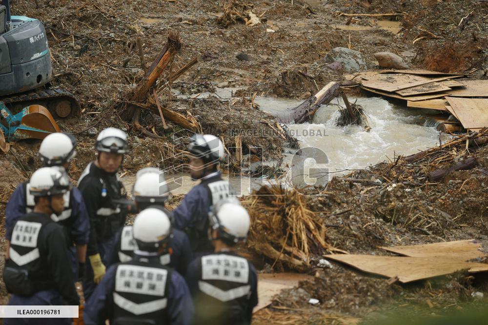 Aftermath of torrential rain in southwestern Japan