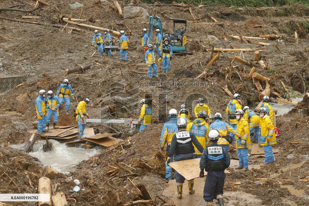 Aftermath of torrential rain in southwestern Japan