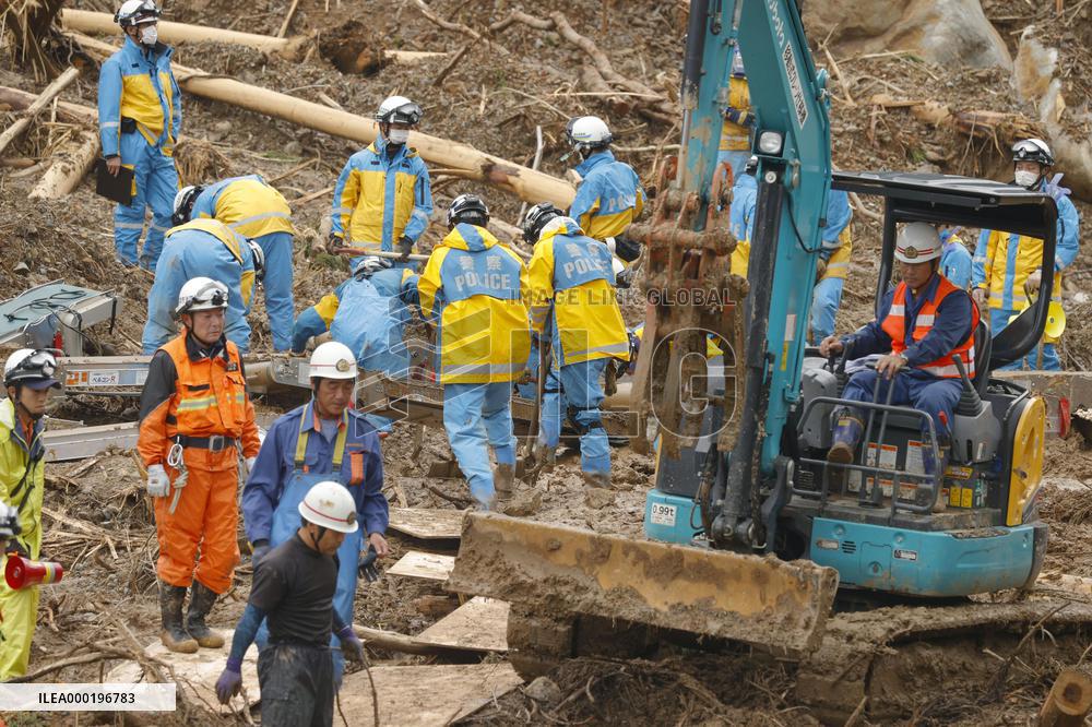 Aftermath of torrential rain in southwestern Japan