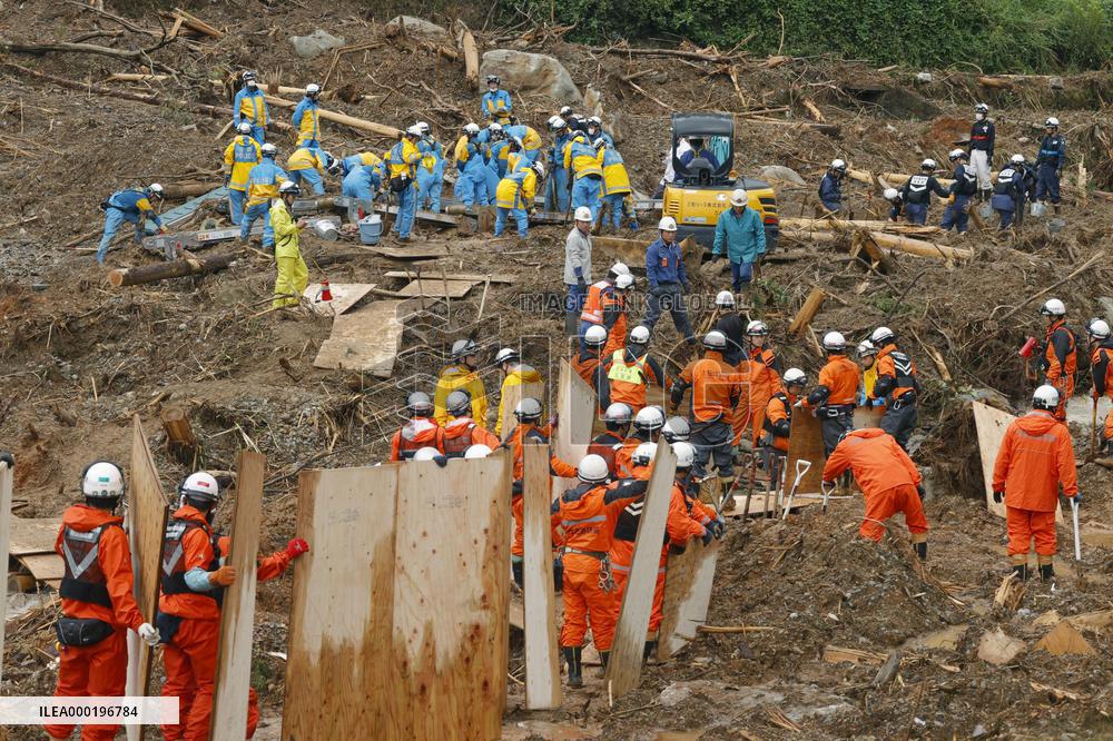Aftermath of torrential rain in southwestern Japan