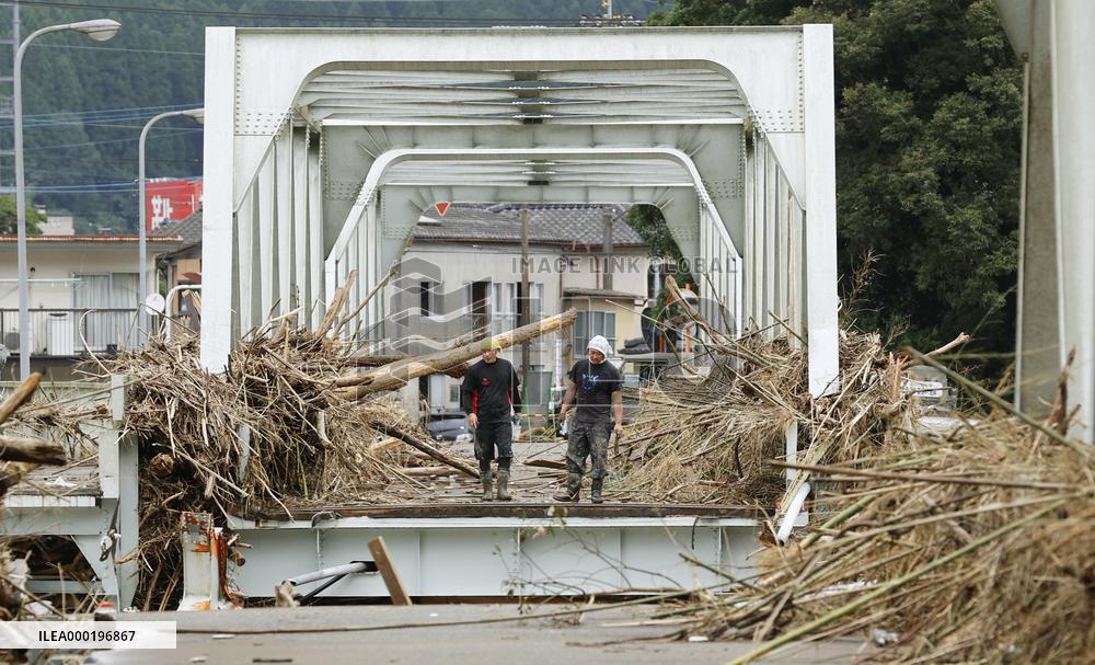 Aftermath of torrential rain in southwestern Japan