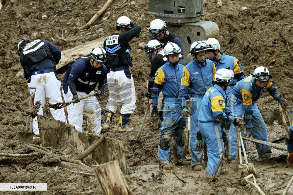 Aftermath of torrential rain in southwestern Japan