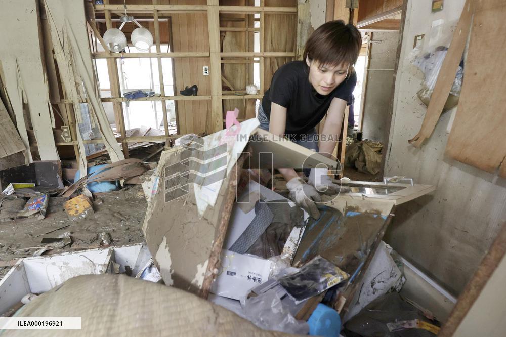 Aftermath of torrential rain in southwestern Japan