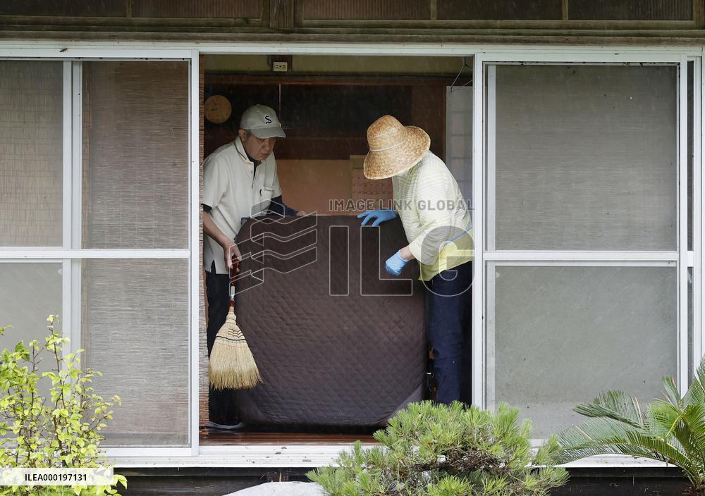 Heavy rain in western Japan