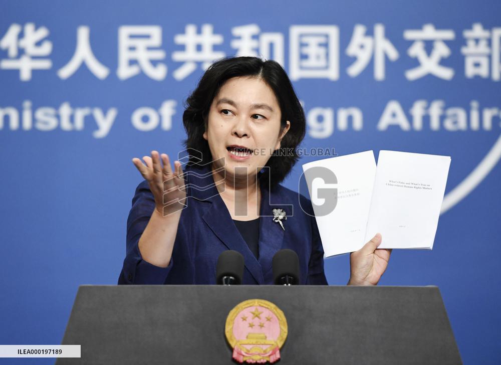 Chinese Foreign Ministry spokeswoman Hua