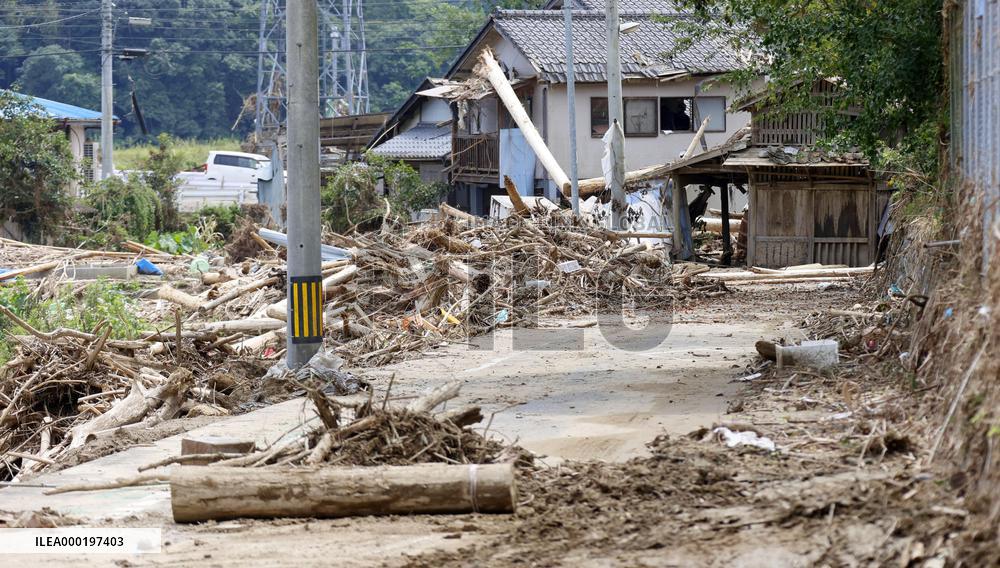 Aftermath of torrential rain in southwestern Japan