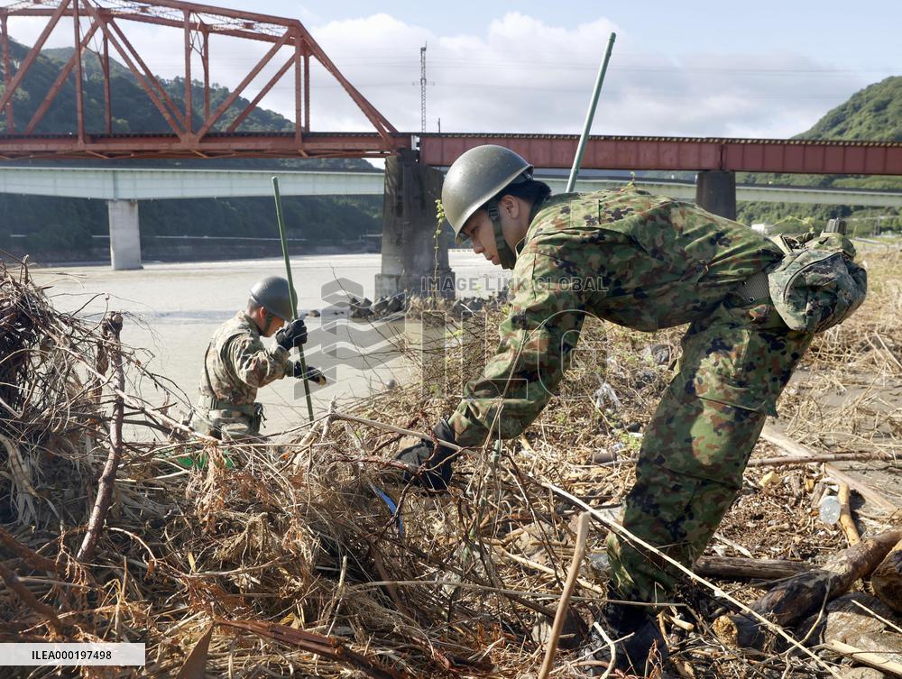 Search operations in flood-hit southwestern Japan