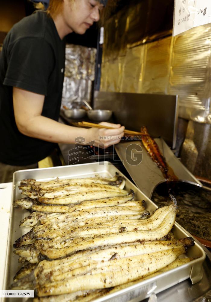 Traditional eel-eating day in Japan