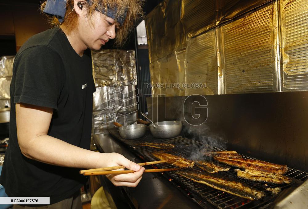 Traditional eel-eating day in Japan