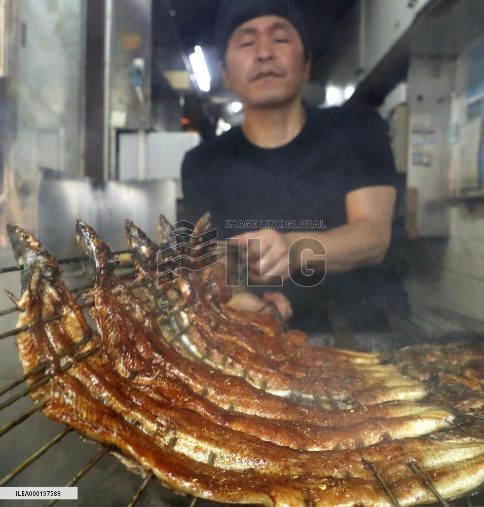Traditional eel-eating day in Japan