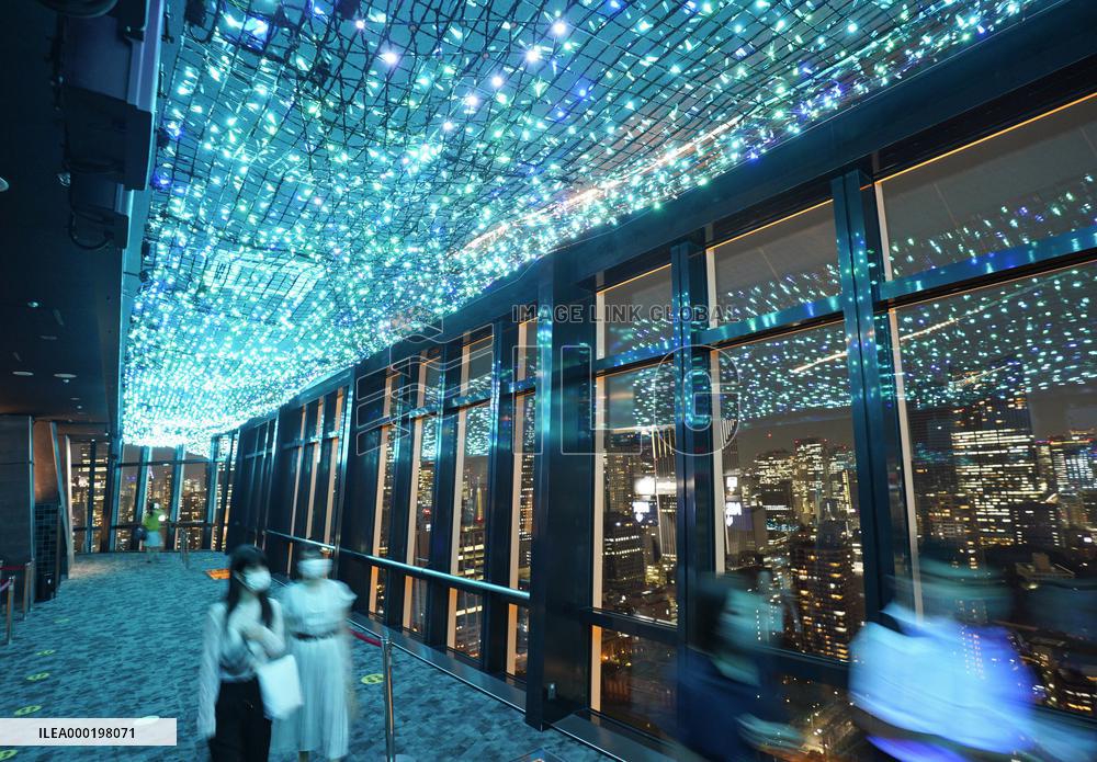 Milky Way illumination at Tokyo Tower observation deck