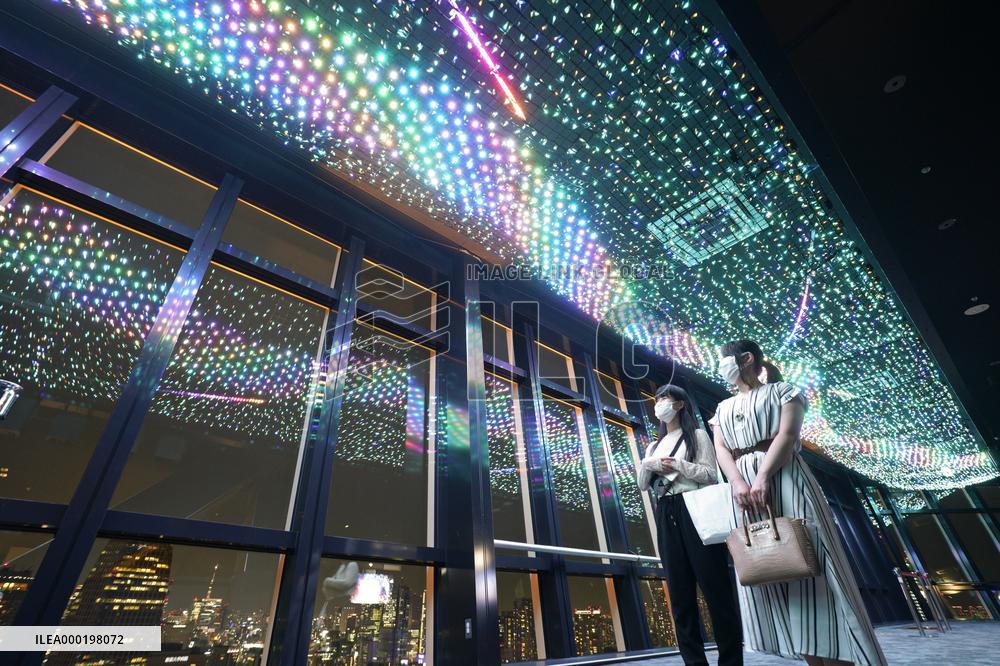Milky Way illumination at Tokyo Tower observation deck