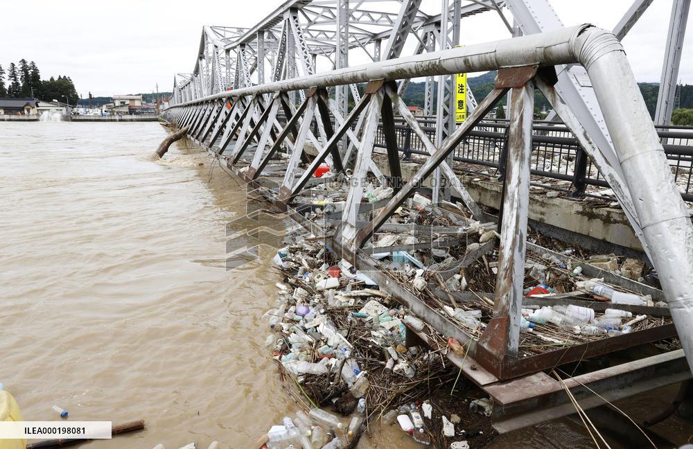 Heavy rain in northeastern Japan