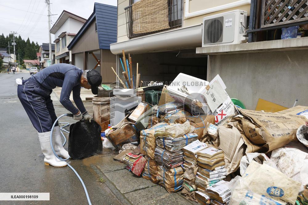 Heavy rain in northeastern Japan