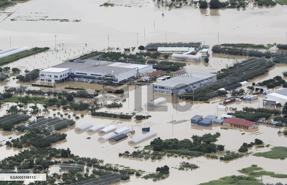 Heavy rain in northeastern Japan