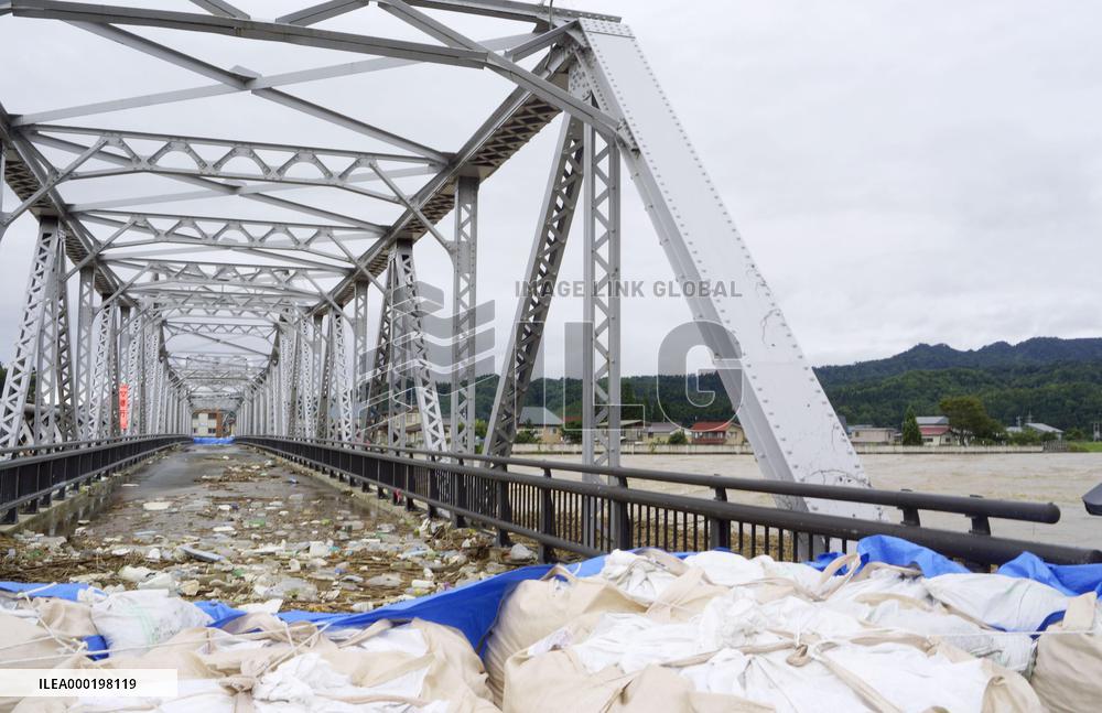 Heavy rain in northeastern Japan