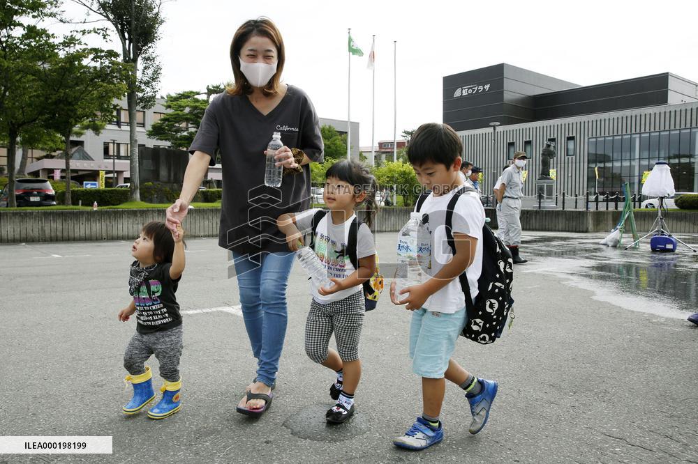 Aftermath of heavy rain in northeastern Japan