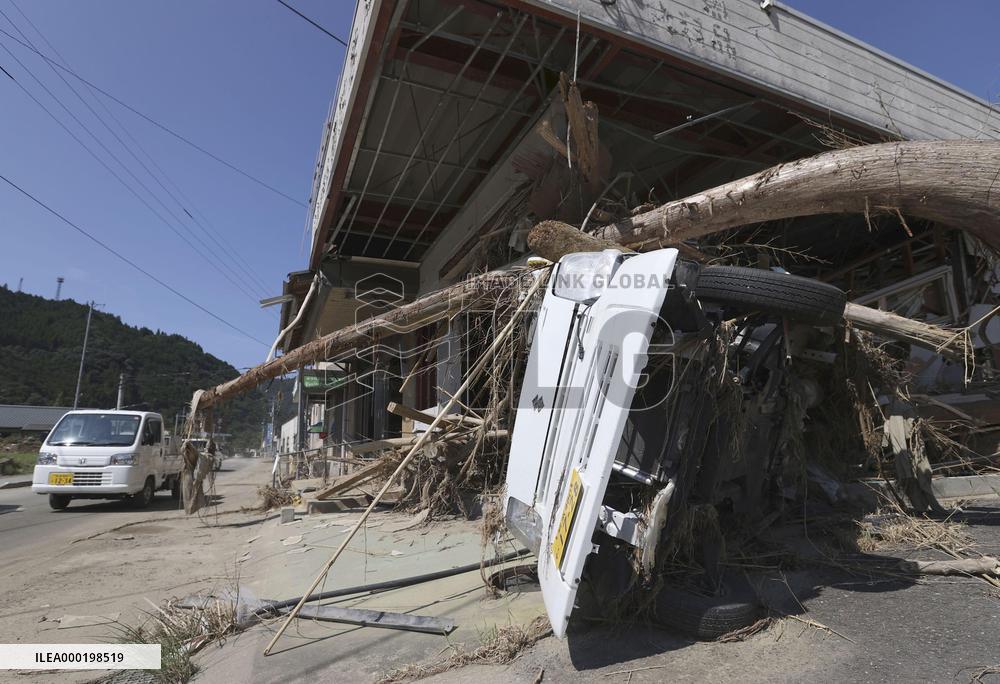 Aftermath of flooding in southwestern Japan