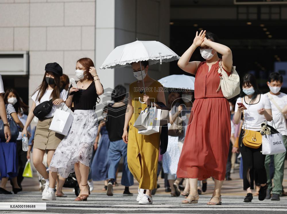 Extremely hot day in Japan
