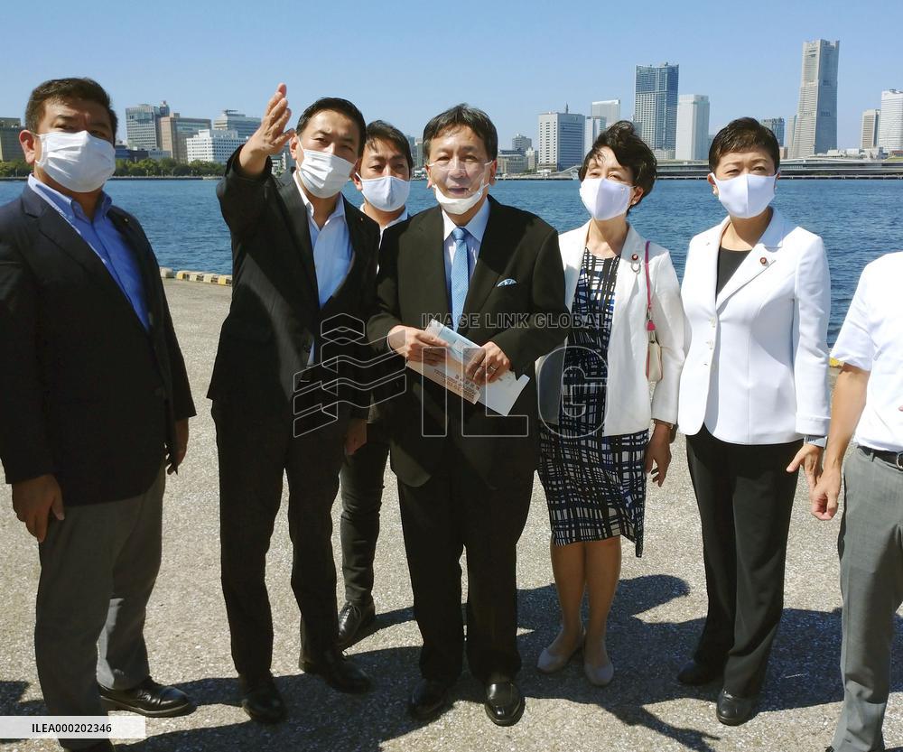 Leadership race of new opposition party in Japan