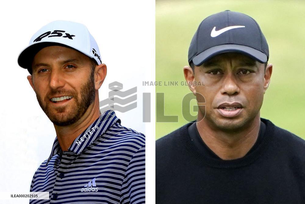Golf: Dustin Johnson, Tiger Woods