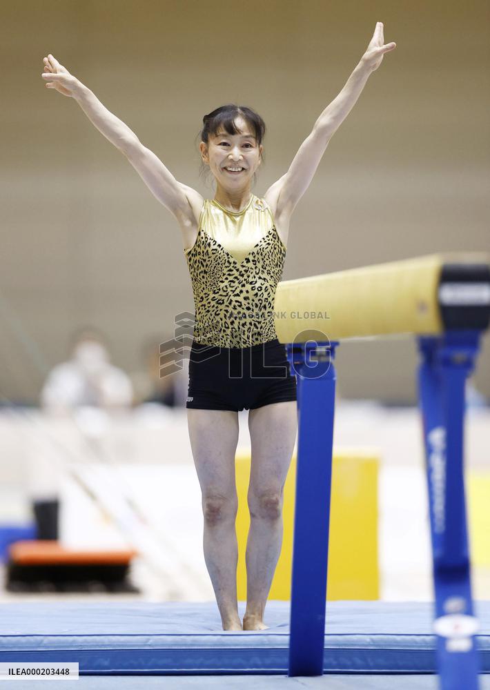 Kohei Uchimura's mother takes part in gymnastics event