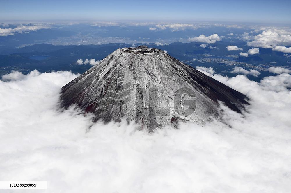 Snowcapped Mt. Fuji in Japan