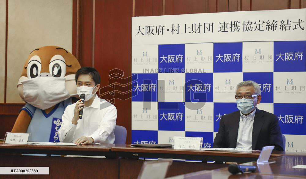 Osaka gov't, Murakami foundation to help homeless