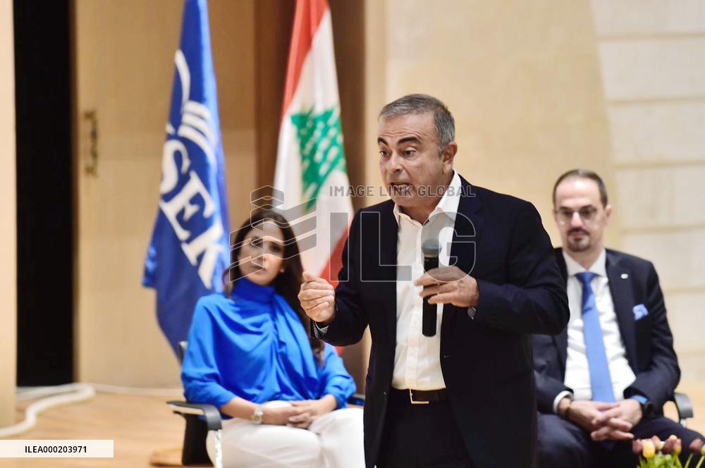 Former Nissan Motor Chairman Carlos Ghosn in Lebanon