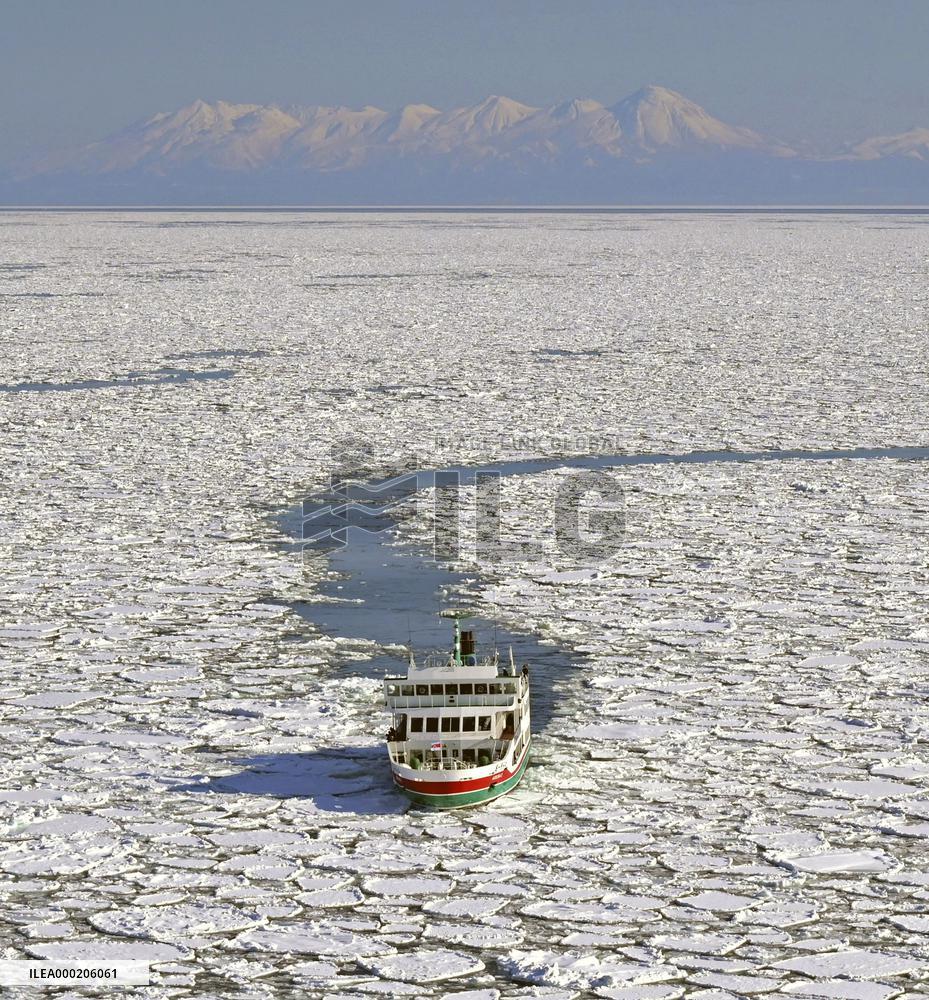 Drift ice in northern Japan