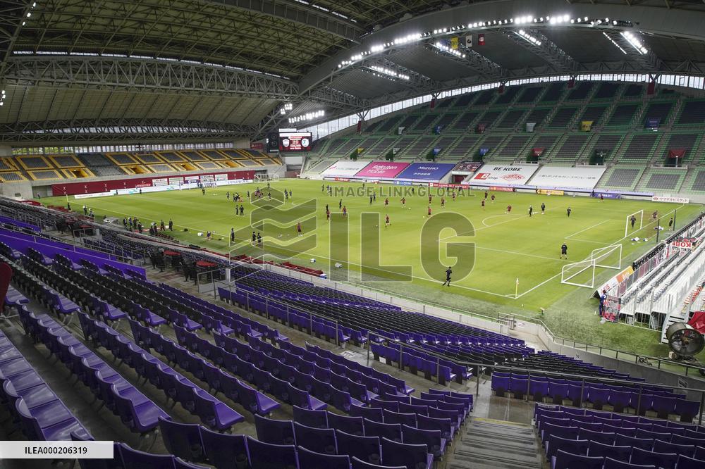 J-League football match without fans