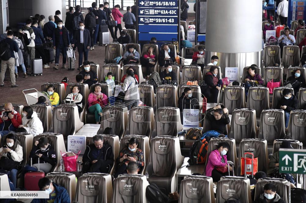 Massage chairs at Chinese airport