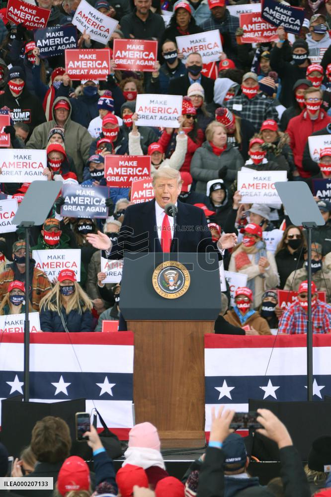 U.S. President Trump campaigns in Michigan