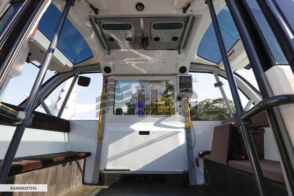 Self-driving bus in Osaka park