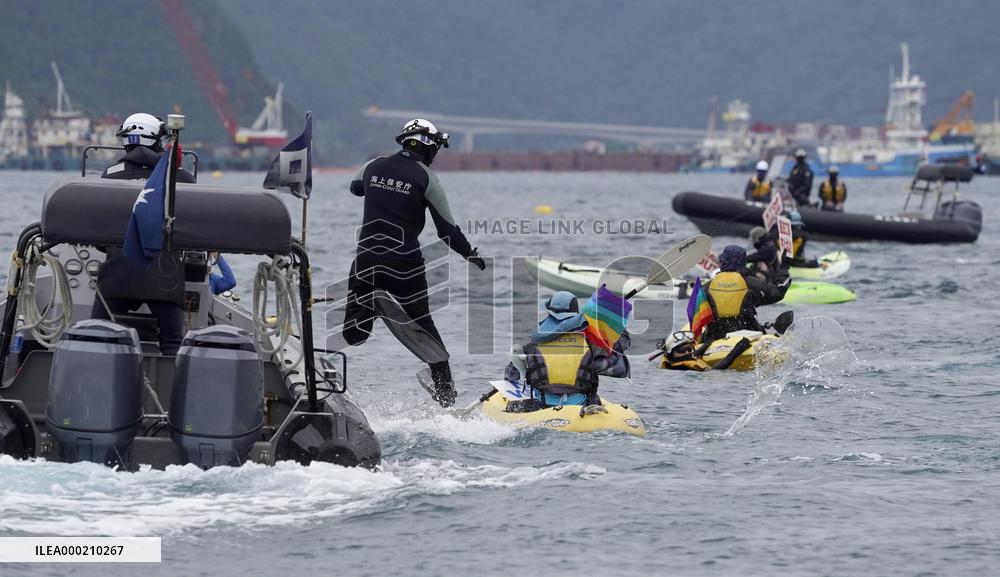 Protest against U.S. base relocation in Okinawa