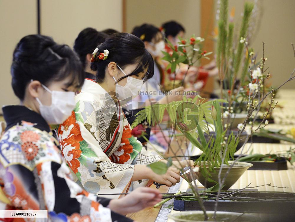 New Year Japanese flower arrangement
