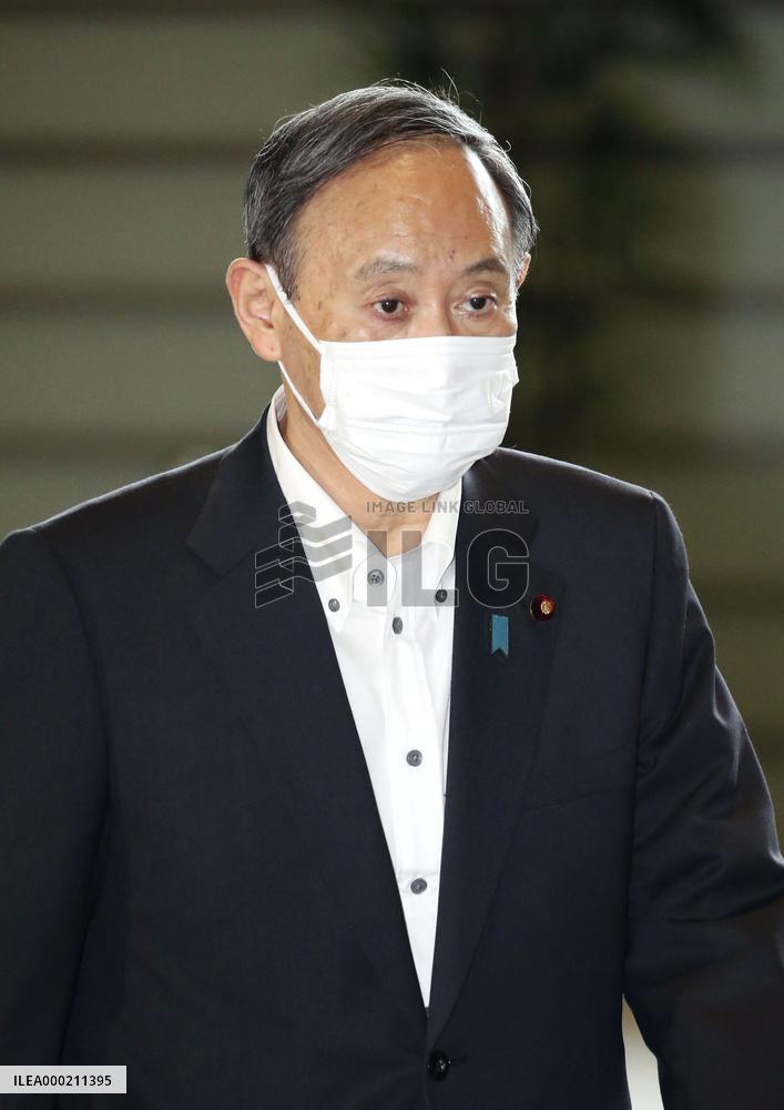 Japan PM Suga amid coronavirus pandemic