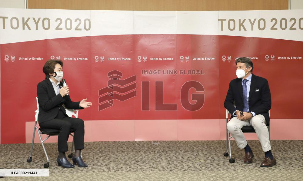Tokyo Olympic chief meets World Athletics president