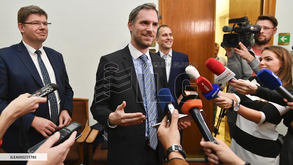 Zdenek Hrib, future Prague mayor, Jiri Pospisil, Jan Cizinsky