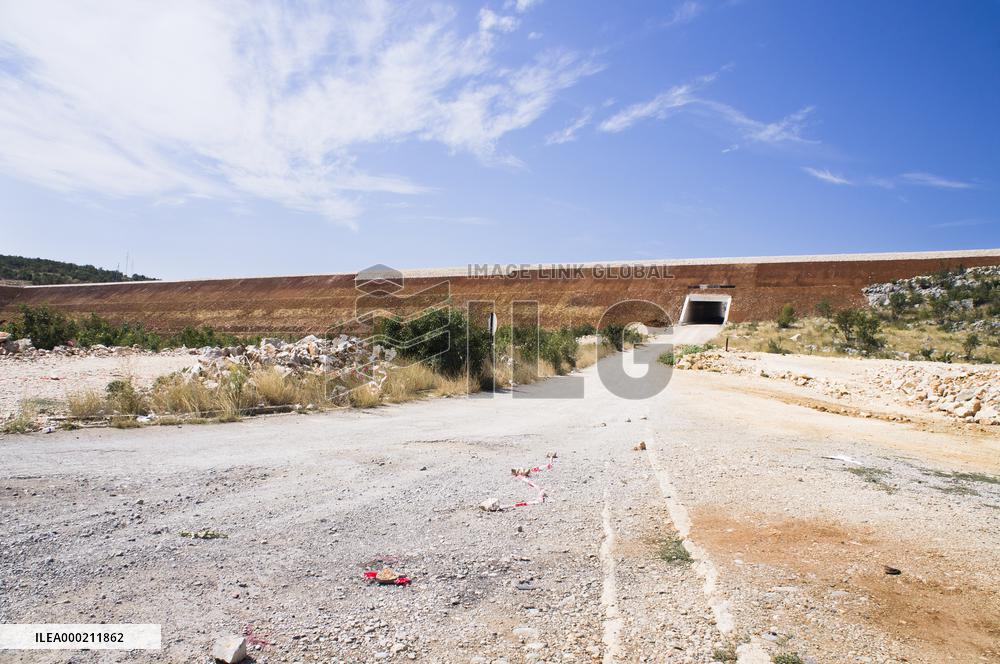 construction site of the Bar-Boljare motorway, highway, landscape