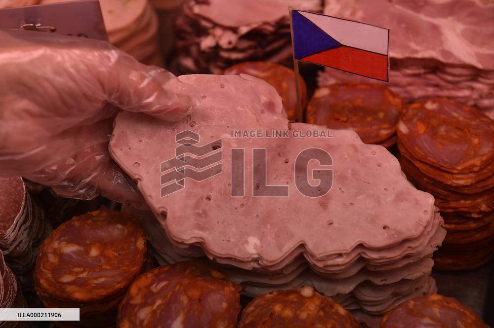 ham in the shape of the Czech Republic