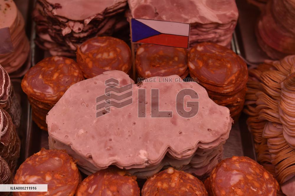 ham in the shape of the Czech Republic